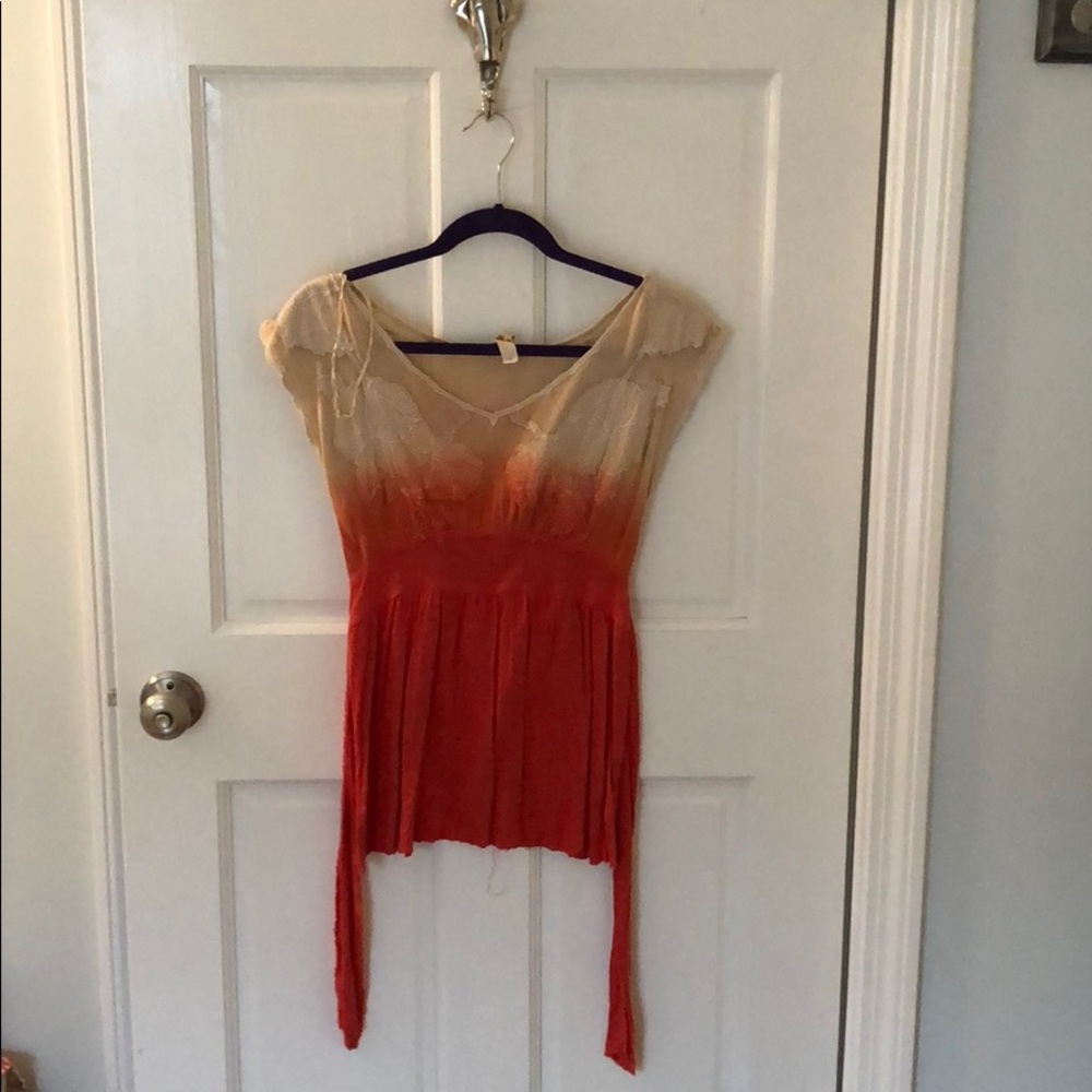 Free people dip die tie shirt